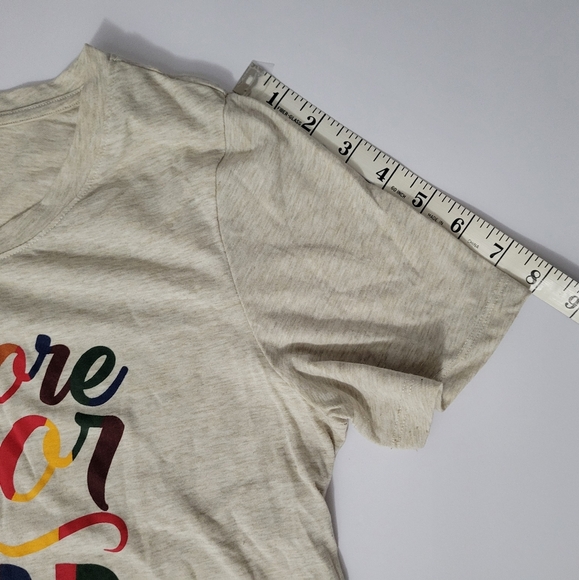 Hope & Wonder Cream Mpre Amor Por Favor Short Sleeve Graphic T Shirt - Picture 6 of 7